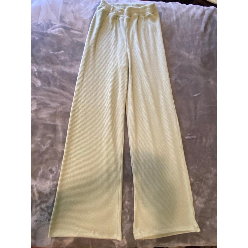 Nasty Gal Louge Pants Soft Corduroy US 4 High Waist Moss sku1